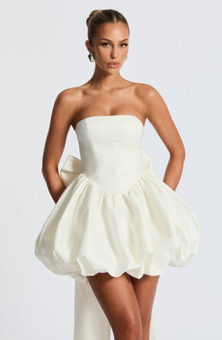 Lotus Mini Dress - Ivory - glavon