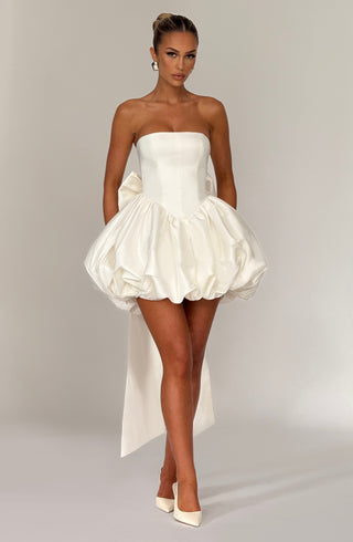 Lotus Mini Dress - Ivory - glavon