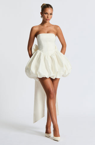 Lotus Mini Dress - Ivory - glavon
