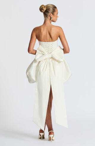 Lotus Mini Dress - Ivory - glavon