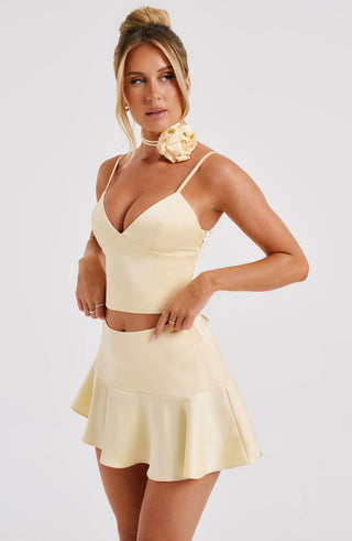 Louisa Mini Skirt - Lemon - glavon