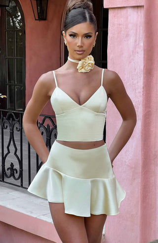 Louisa Mini Skirt - Lemon - glavon