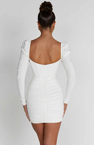 Louise Mini Dress - White - glavon