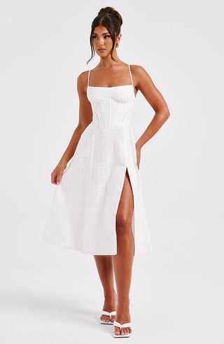 Luanna Midi Dress - Ivory - glavon