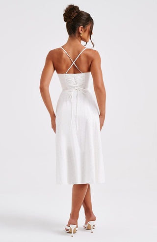 Luanna Midi Dress - Ivory - glavon