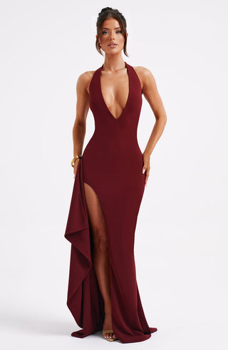 Luella Maxi Dress - Burgundy - glavon