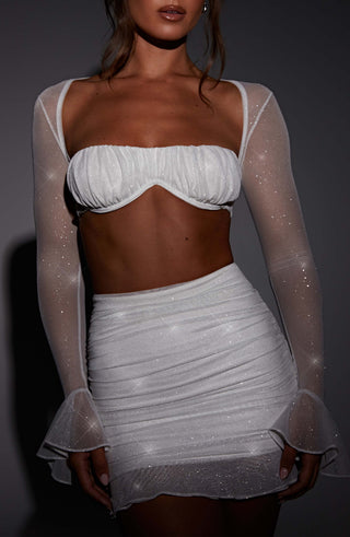 Maisie Crop - Ivory Sparkle - glavon