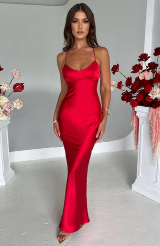 Malika Maxi Dress - Red - glavon