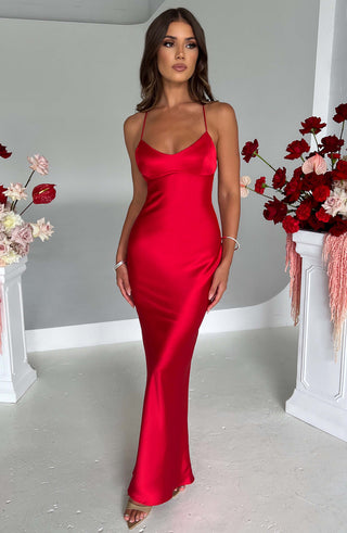 Malika Maxi Dress - Red - glavon