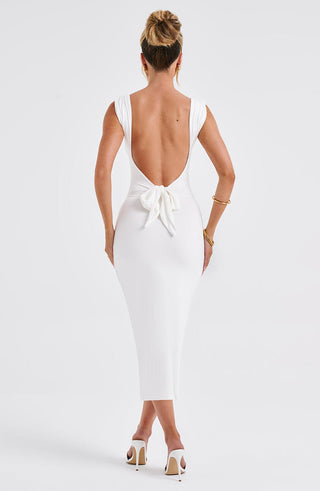 Malina Midi Dress - Ivory - glavon