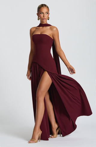 Maliyah Maxi Dress - Cherry Lacquer - glavon