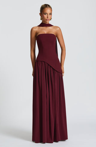 Maliyah Maxi Dress - Cherry Lacquer - glavon