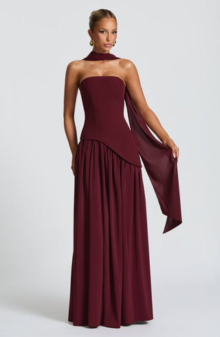 Maliyah Maxi Dress - Cherry Lacquer - glavon