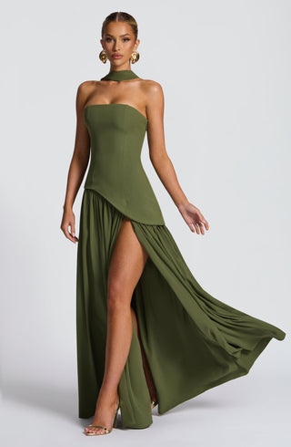 Maliyah Maxi Dress - Khaki - glavon