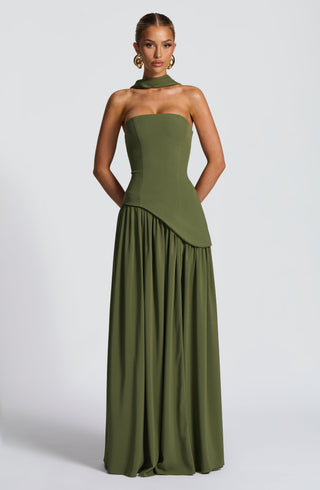 Maliyah Maxi Dress - Khaki - glavon