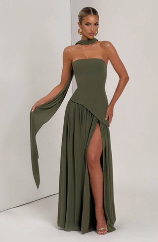 Maliyah Maxi Dress - Khaki - glavon