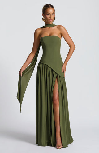 Maliyah Maxi Dress - Khaki - glavon