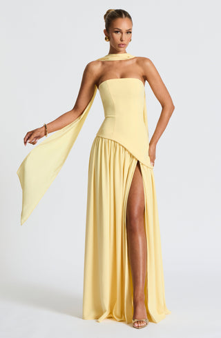 Maliyah Maxi Dress - Lemon - glavon