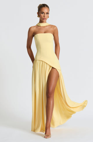 Maliyah Maxi Dress - Lemon - glavon