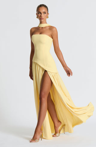 Maliyah Maxi Dress - Lemon - glavon