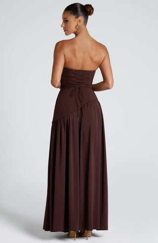 Maliyah Maxi Dress - Plum Brown - glavon