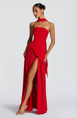 Maliyah Maxi Dress - Red - glavon
