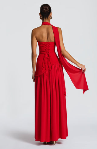 Maliyah Maxi Dress - Red - glavon