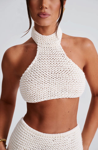 Margot Halter Top - Ivory - glavon