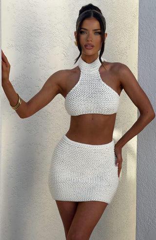 Margot Halter Top - Ivory - glavon