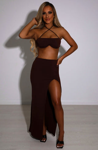 Mariana Maxi Skirt - Chocolate - glavon