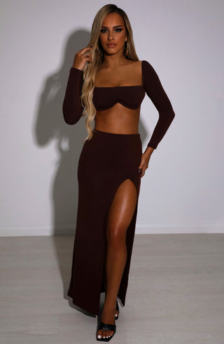 Mariana Maxi Skirt - Chocolate - glavon