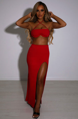 Mariana Maxi Skirt - Red - glavon