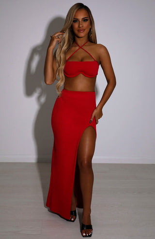 Mariana Maxi Skirt - Red - glavon