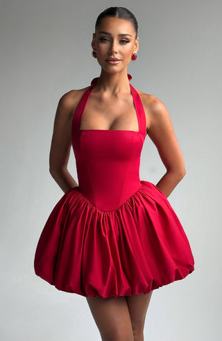 Maricia Mini Dress - Red - glavon