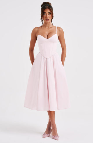 Mariella Midi Dress - Blush - glavon