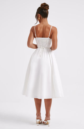 Mariella Midi Dress - Ivory - glavon