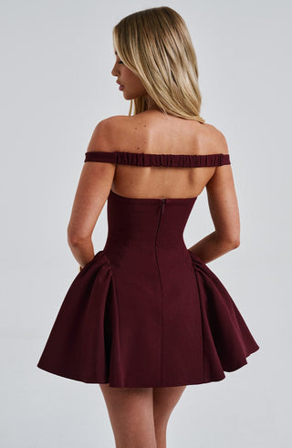 Marla Mini Dress - Cherry Lacquer - glavon