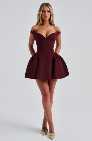 Marla Mini Dress - Cherry Lacquer - glavon