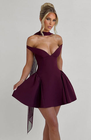 Marla Mini Dress - Cherry Lacquer - glavon