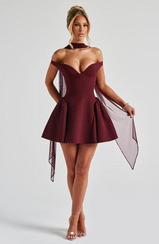 Marla Mini Dress - Cherry Lacquer - glavon