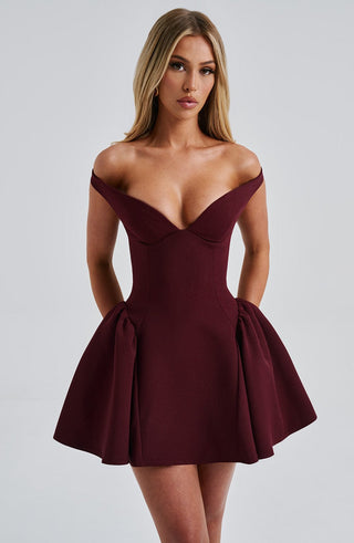 Marla Mini Dress - Cherry Lacquer - glavon