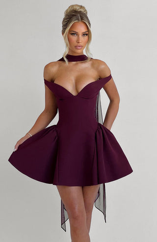 Marla Mini Dress - Cherry Lacquer - glavon