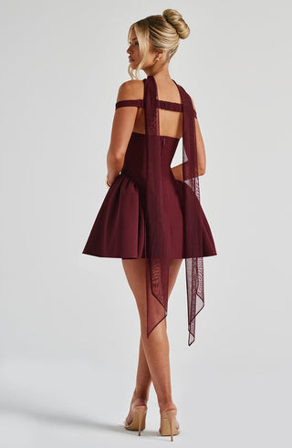 Marla Mini Dress - Cherry Lacquer - glavon