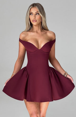 Marla Mini Dress - Cherry Lacquer - glavon