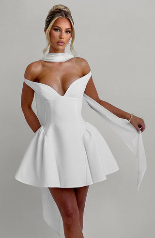 Marla Mini Dress - Ivory - glavon