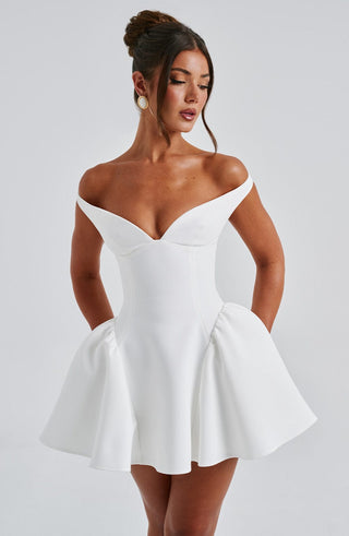 Marla Mini Dress - Ivory - glavon