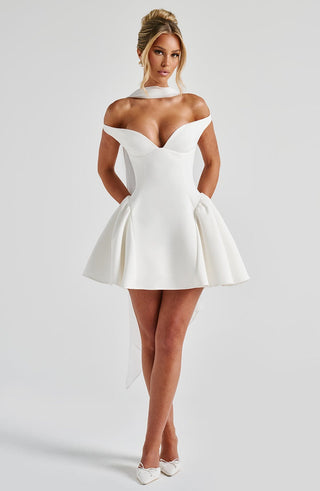 Marla Mini Dress - Ivory - glavon