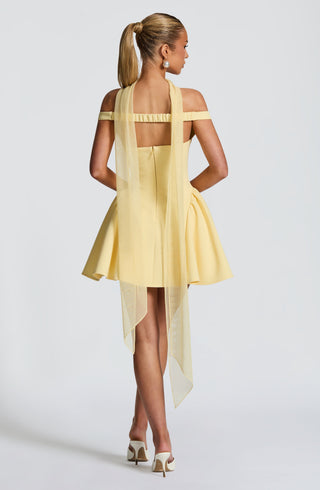 Marla Mini Dress - Lemon - glavon