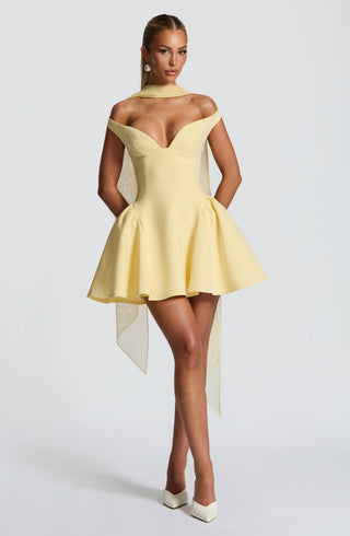 Marla Mini Dress - Lemon - glavon