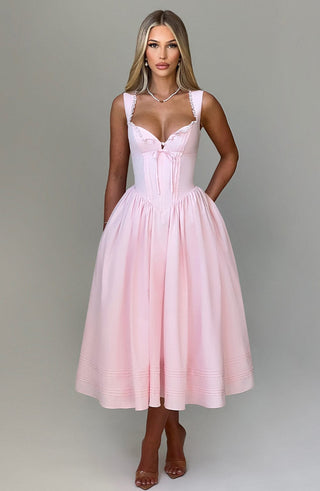 Marlena Midi Dress - Blush - glavon